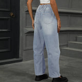 Washed Loose Nine-Inch Harlen Jeans