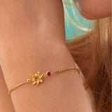 DECEMBER FLOWERBRACELET ZIRCON PENDANT BRACELET_CWAJE1617