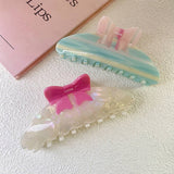 COLORBLOCK BOW ACETATE HAIR CLAW SWEET CHIC CLIP_CWAHA1341