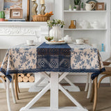 PINE BRANCH PRINT HOLLOW PATCHWORK TABLECLOTH_CWMM0968