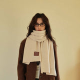 BLEND KNIT SCARF STRETCHY WARM UNISEX WRAP_CWASC2311