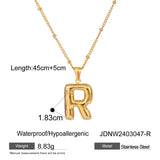 NICHE ALL MATCH TEMPERAMENT GLOSSY LETTER NECKLACE_CWAJE1893