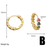 ROUND INLAID ZIRCON GOLD PLATED EARRINGS_CWAJE1030