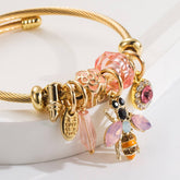 NEW STAINLESS STEEL BRACELET WITH BEE CHARM_CWMM8483