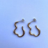 Trendy Bamboo Twist Circle Hoop Earrings
