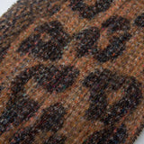 LEOPARD JACQUARD SCARF FRINGE WINTER WRAP_CWASC0872