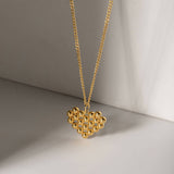 NEW ROUND BEAD HEART PENDANT DESIGN NECKLACE_CWAJE1438