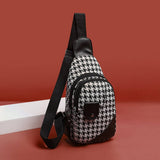 Trendy Plaid One Shoulder Messenger Bag_Cwab2670