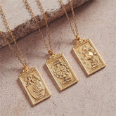NEW RETRO CLASSIC GOLD TAROT NECKLACE_CWMM5555