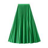 ACCORDION SKIRT LONG HIGH WAISTA LINE PLEATEDSKIRT_CWBMS0293
