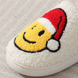 SMILING FACE SANTA CLAUS HOUSE CHRISTMAS SLIPPERS_CWSHS0260
