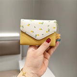 SMALL FRESH FLORAL TRI FOLD THIN SHORT WALLET_CWAB2547