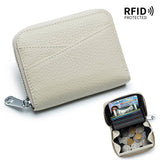 COIN PURSE ZIPPER GENUINE LEATHER CARD HOLDER_CWAB3829