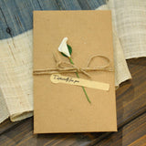 Vintage Kraft Paper Dried Flower Greeting Card_Cwmm1021