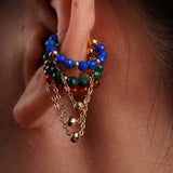 NATURAL STONE EAR CUFF FOR NON PIERCED EARS_CWMM7540