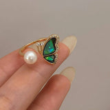 FASHION SWEET FRESHWATER PEARL OPEN RING FOR WOMEN_CWAJE3091