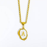 NEW 26 LETTERS OIL DROP THREE DIMENSIONAL NECKLACE_CWMM3756