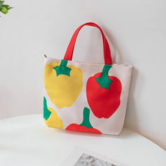 CUTE CANVAS LUNCH TOTE BAG FOR STUDENTS SMALL_CWAB5673