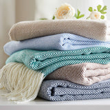 Ven Jacquard Tassel Throw Blanket_Cwmm1472