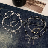 ELEGANT AND FRESH BOW BEADED PEARL NECKLACE_CWAJE3057