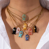 MINIMAL FISH PENDANT NECKLACE FOR BEACH_CWMM7524