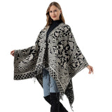 Warm Faux Cashmere Tassel Scarf Cape Shawl_Cwasc2168