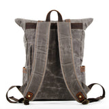 Waterproof Waxed Canvas Colorblock Backpack_Cwab5534