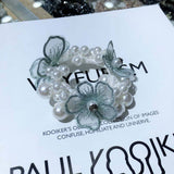 BOHO PEARL FLOWER HAIR TIE ELEGANT FAIRY STYLE_CWAHA6781