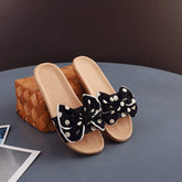 LINEN INDOOR SLIPPERS FOR WOMEN NON SLIP_CWSHF0208