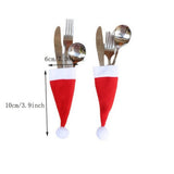 Cwmm9654_Christmas Mini Knife And Fork Set Wine Bottle Set