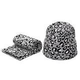 Leopard Knit Beanie With Pom & Scarf Set_Cwah04988