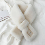 FAUX FUR SCARF KNIT WINTER NECK WRAP FOR WOMEN_CWASC1244