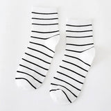NEW ALL MATCH SOLID COLOR STRIPED MID CALF SOCKS_CWMS1401