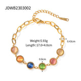 FASHION NATURAL STONE FANTASY CATS EYE BRACELET_CWAJE1901