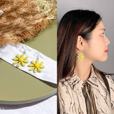 S925 Silver Needle Avocado Colored Stud Earrings