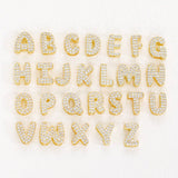 Tiny Zirconia Pendant 26 Letters Necklace_Cwmm5863