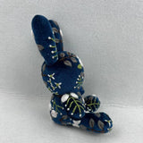 HAND EMBROIDERED RABBIT PLUSH DOLL ANIMAL FIGURINE_CWMM6054