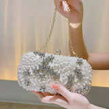 TEMPERAMENT NICHE HANDMADE BEADED PEARL BAG_CWAB2535