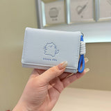 Cute Bear Print Wallet With Strap For Students_Cwab06241