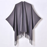 2024 NEW SOLID COLOR TASSEL SPLIT SHAWL_CWASC0962