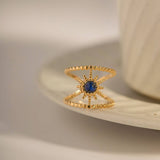 DOUBLE ROW INLAY NON FADING RING_CWAJE1388