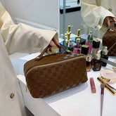 NEW SIMPLE INTERNET CELEBRITY PLAID COSMETIC BAG_CWAB4376