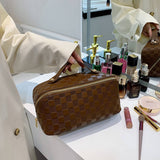 NEW SIMPLE INTERNET CELEBRITY PLAID COSMETIC BAG_CWAB4376