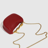 SMALL TWEED STYLE WOVEN CHAIN SHOULDER BAG_CWAB5709