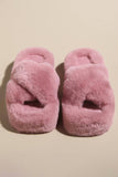 CROSS STRAP FLUFFY BEDROOM SLIPPERS_CWSHS0226