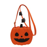 HALLOWEEN PUMPKIN DIAGONAL SMALL ROUND BAG_CWAB0982