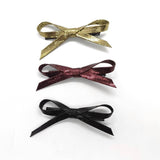 Vintage Pearl Metallic Glitter Bow Side Clip