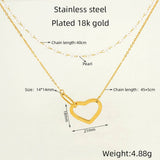Cwaje1960_Vintage Pearl Double Chain Love Circular Necklace