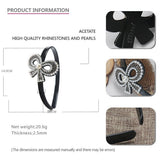 FASHION ACETATE PEARL BOW HAIRBAND HAIRPIN_CWAHA4370