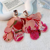 HANDMADE LAYERED FLORAL TASSEL EARRINGS FOR WOMEN_CWMM6253